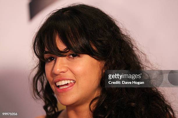 Michelle Rodriguez poses in the press room at the World Music Awards 2010 held at the Sporting Club Monte-Carlo on May 18, 2010 in Monte-Carlo,...