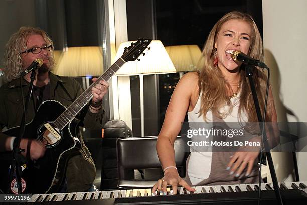 Rachel Platten performs during the first anniversary presentation of Music Unites at The Cooper Square Hotel on May 17, 2010 in New York City.