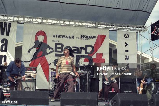 Hed PE performs at Board Aid in Big Bear Lake, California on March 14, 1997.