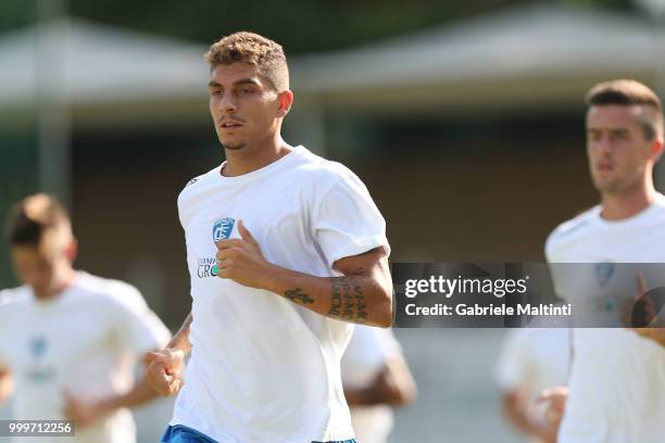 Giovanni Di Lorenzo of Empoli Fc in action during the pre-season frienldy match between Empoli FC and ASD Lampo 1919 on July 14, 2018 in...