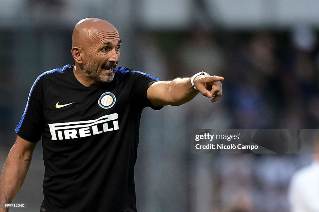 Luciano Spalletti, head coach of FC Internazionale, gestures...