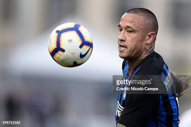 Radja Nainggolan of FC Internazionale in action during the friendly football match between FC Lugano and FC Internazionale. FC Internazionale won 3-0...