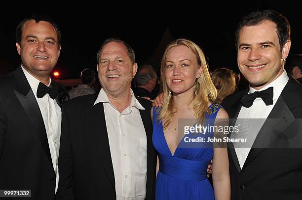 Producers Jamie Patricof, Harvey Weinstein, Lynette Howell and Alex Orlovsky attends the Blue Valentine After Party at Palais Stephanie during the...