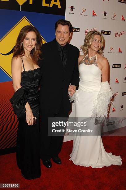 Kelly Preston, John Travolta and Olivia Newton-John