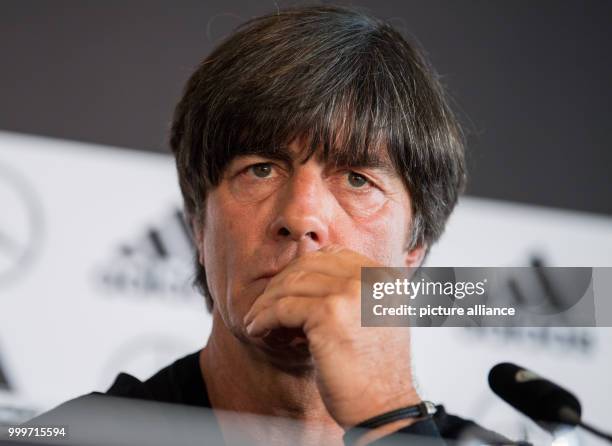 German head coach Joachim Loew during a press conference regarding the world cup qualification at the Mercedes Benz Museum in Stuttgart, Germany, 3...