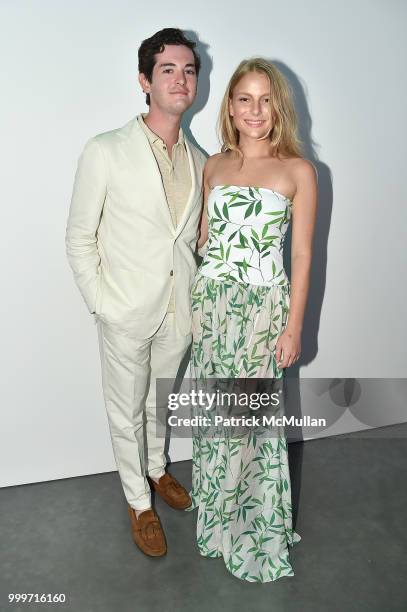 Steven Sachs and Danielle Lauder attend the Parrish Art Museum Midsummer Party 2018 at Parrish Art Museum on July 14, 2018 in Water Mill, New York.