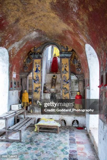 myanmar: shwe yan pyay monastery - alcove stock pictures, royalty-free photos & images