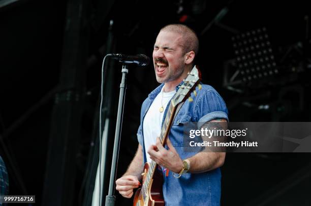 Tony Esposito of White Reaper performs on Day 3 of Forecastle Music Festival on July 15, 2018 in Louisville, Kentucky.