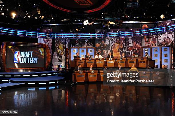 General overall view of the 2010 NBA Draft Lottery at the Studios at NBA Entertainment on May 18, 2010 in Secaucus, New Jersey. NOTE TO USER: User...