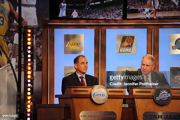 President Andy Roeser of the Los Angeles Clippers looks on during the 2010 NBA Draft Lottery at the Studios at NBA Entertainment on May 18, 2010 in...