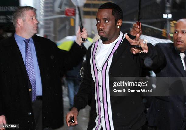 Sean Combs visits "Late Show With David Letterman" at the Ed Sullivan Theater on May 18, 2010 in New York City.