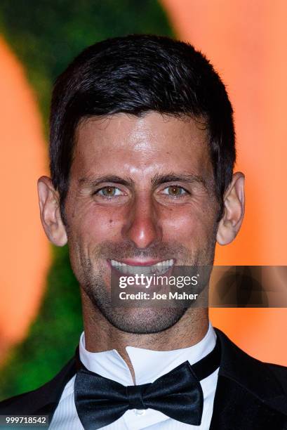 Novak Djokovic attends the Wimbledon Champions Dinner at The Guildhall on July 15, 2018 in London, England.