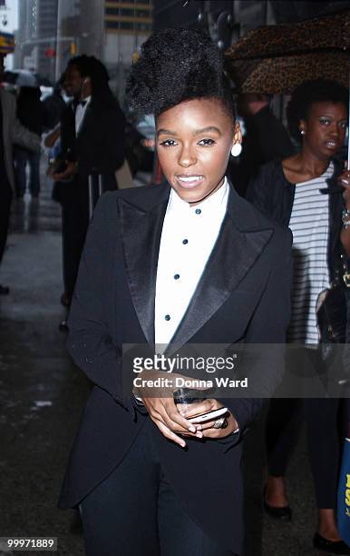 Janelle Monae visits "Late Show With David Letterman" at the Ed Sullivan Theater on May 18, 2010 in New York City.