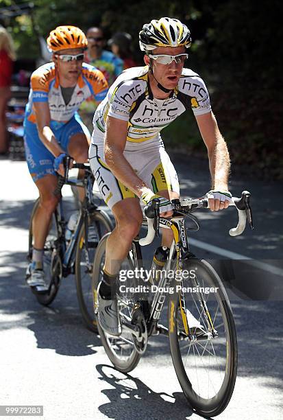 Michael Rogers of Australia and riding for HTC-Columbia leads the final selection ahead of David Zabriskie of the USA and riding for...