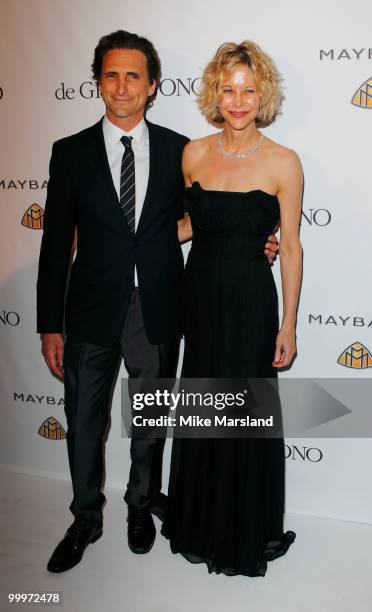 Lawrence Bender and Meg Ryan attend the de Grisogono party at the Hotel Du Cap on May 18, 2010 in Cap D'Antibes, France. On May 18, 2010 in Cannes,...