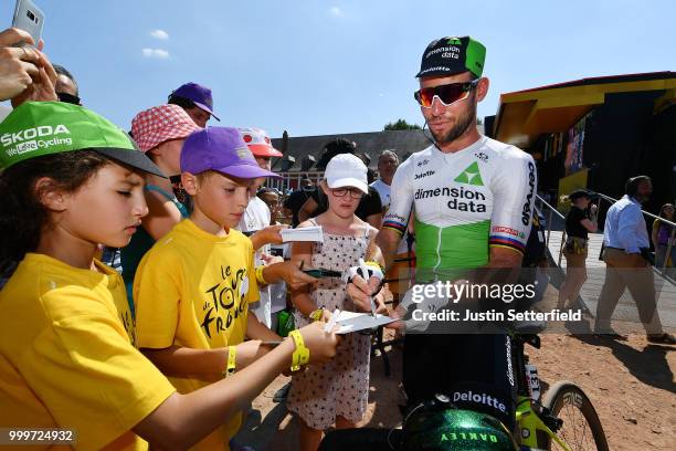 Start / Mark Cavendish of Great Britain and Team Dimension Data / Fans / Children / during the 105th Tour de France 2018, Stage 9 a 156,5 stage from...