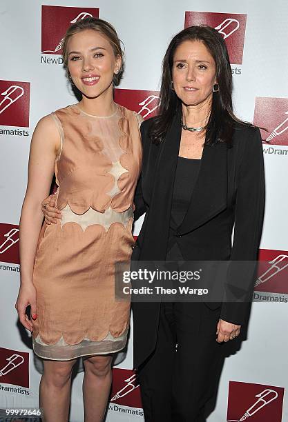Scarlett Johansson and Julie Taymor attend the 61st Annual New Dramatist's Benefit Luncheon at the Marriot Marquis on May 18, 2010 in New York City.