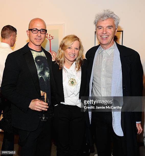 Stephen Petronio,Artist Cindy Sherman and Musician David Byrne attend Art for SPC benefit event and auction presented by The Stephen Petronio Company...