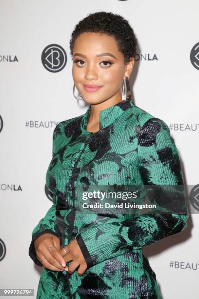 Kiersey Clemons attends the Beautycon Festival LA 2018 at the Los Angeles Convention Center on July 15, 2018 in Los Angeles, California.