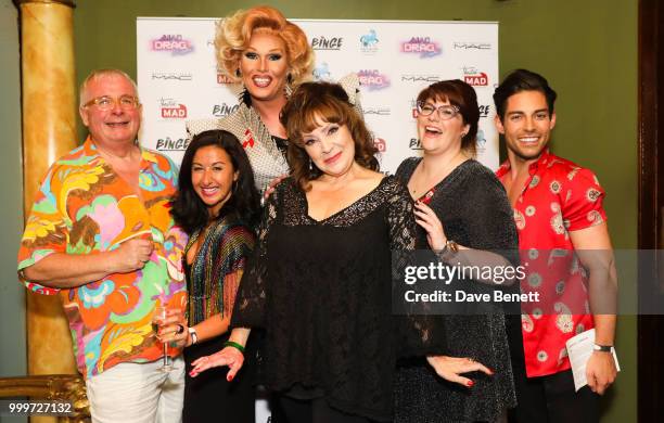 Christopher Biggins, Hayley Tamaddon, Miss Rory, Harriet Thorpe, Jenni The Vixen Ryan and Tom Reid Wilson attend "A MAD Drag Night" at Cafe de Paris...