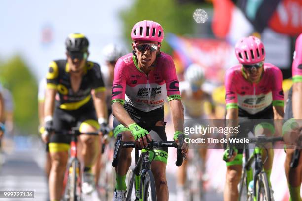 Arrival / Rigoberto Uran of Colombia and Team EF Education First - Drapac P/B Cannondale / Disappointment / during the 105th Tour de France 2018,...