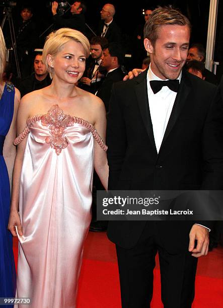 Michelle Williams and Ryan Gosling attend the "Blue Valentine" Premiere at the Palais des Festivals during the 63rd Annual Cannes Film Festival on...