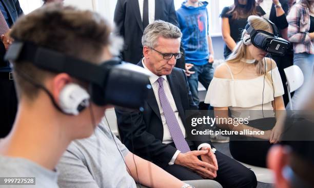 German Minister of the Interior Thomas de Maiziere visits the memorial site in Hohenschoenhausen in Berlin, Germany, 04 September 2017. De Maiziere...