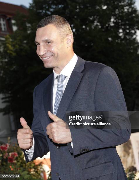 Vitali Klitschko arrives at the "BILD100" summer reception in Berlin, 04 September 2017. 100 of the most important political and economic decision...