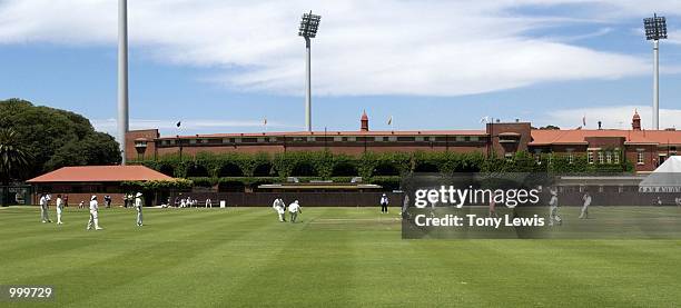 General view of play during the one-day match between the England Cricket Board National Academy and the South Australia second eleven played at...