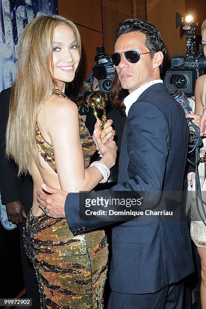 Jennifer Lopez and Marc Anthony attend the World Music Awards 2010 at the Sporting Club on May 18, 2010 in Monte Carlo, Monaco.