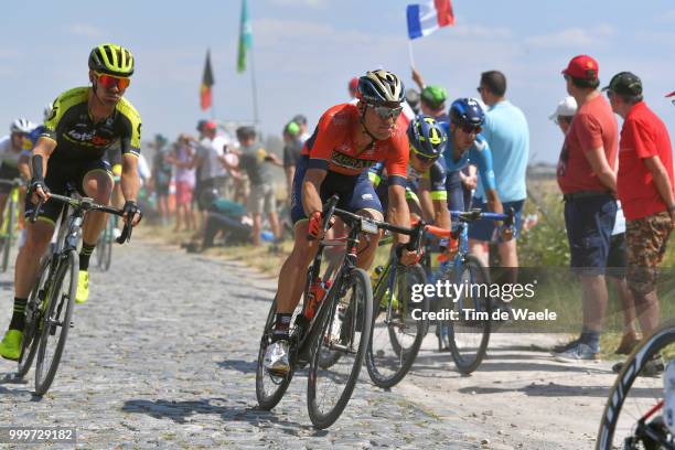 Kristijan Koren of Slovenia and Bahrain Merida Pro Team / during the 105th Tour de France 2018, Stage 9 a 156,5 stage from Arras Citadelle to Roubaix...