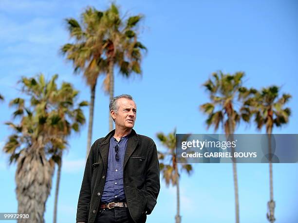 French author Jean Rolin poses in Los Angeles, California on May 18, 2010. Jean Rolin is a French writer and journalist. He received the Albert...