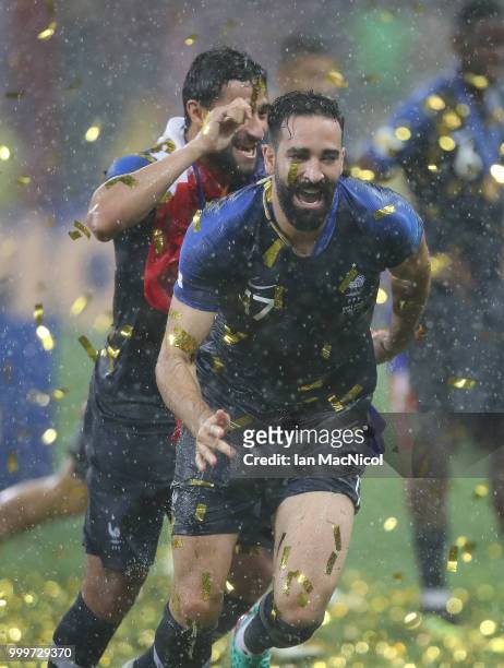 Adil Rami of France is seen during the 2018 FIFA World Cup Russia Final between France and Croatia at Luzhniki Stadium on July 15, 2018 in Moscow,...