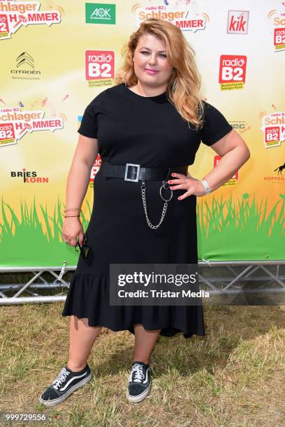 Alina Wichmann during the Radio B2 SchlagerHammer Open-Air-Festival at Hoppegarten on July 15, 2018 in Berlin, Germany.