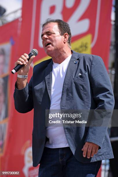 Hein Simons performs at the Radio B2 SchlagerHammer Open-Air-Festival at Hoppegarten on July 15, 2018 in Berlin, Germany.