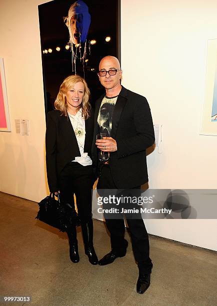 Artist Cindy Sherman and Stephen Petronio attend Art for SPC benefit event and auction presented by The Stephen Petronio Company and Committee Chair...