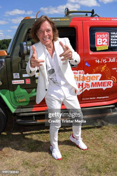 Juergen Drews during the Radio B2 SchlagerHammer Open-Air-Festival at Hoppegarten on July 15, 2018 in Berlin, Germany.