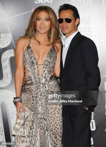 Jennifer Lopez and Marc Anthony attend the World Music Awards 2010 at the Sporting Club on May 18, 2010 in Monte Carlo, Monaco.