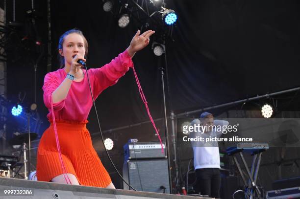 The Norwegian singer Sigrid Solbakk Raabe performs at the Oyafestival in Oslo, Norway, 10 August 2017. Sigrid's debut song 'Don't kill my vibe'...
