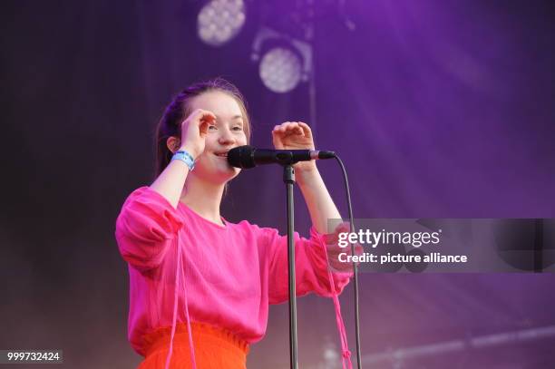 The Norwegian singer Sigrid Solbakk Raabe performs at the Oyafestival in Oslo, Norway, 10 August 2017. Sigrid's debut song 'Don't kill my vibe'...