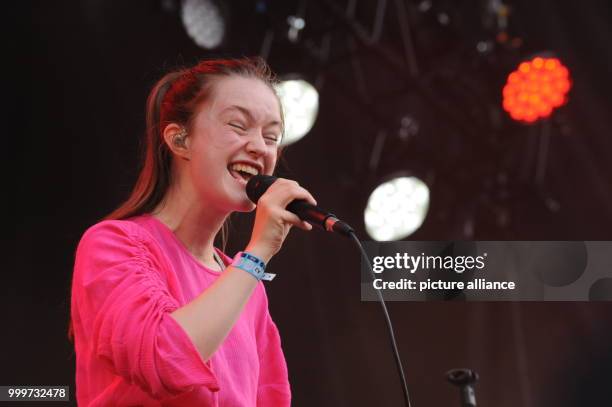 The Norwegian singer Sigrid Solbakk Raabe performs at the Oyafestival in Oslo, Norway, 10 August 2017. Sigrid's debut song 'Don't kill my vibe'...