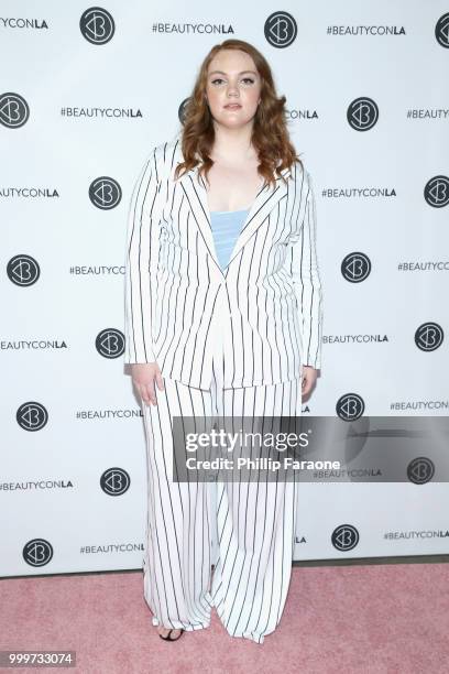 Shannon Purser attends the Beautycon Festival LA 2018 at the Los Angeles Convention Center on July 15, 2018 in Los Angeles, California.