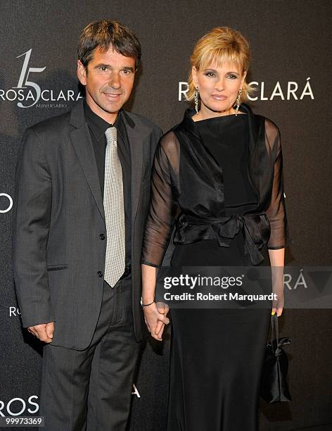 Jesus Garmendia and Ainhoa Arteta attend the Rosa Clara 15th Anniversary dinner party held at the National Palau on May 18, 2010 in Barcelona, Spain.