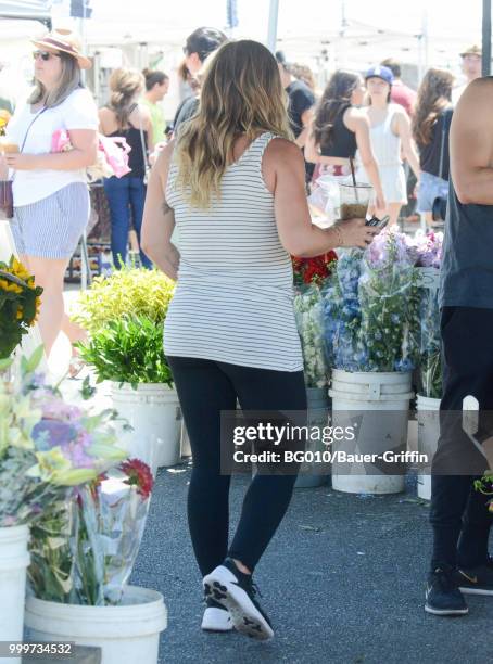 Hilary Duff is seen on July 15, 2018 in Los Angeles, California.