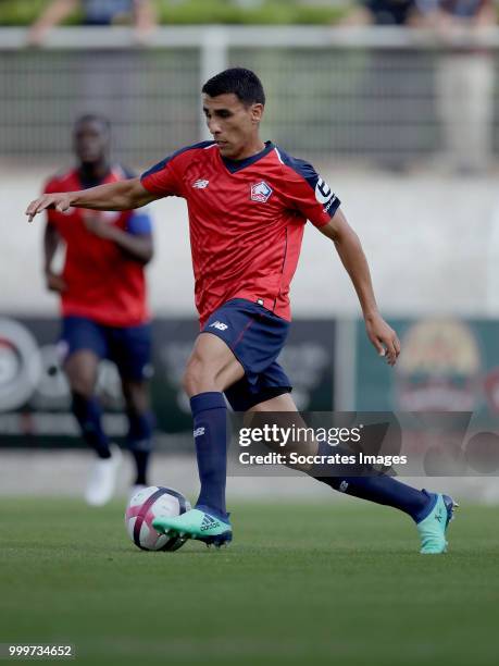 Junior Alonso Mujica of Lille during the Club Friendly match between Lille v Reims at the Stade Paul Debresie on July 14, 2018 in Saint Quentin France