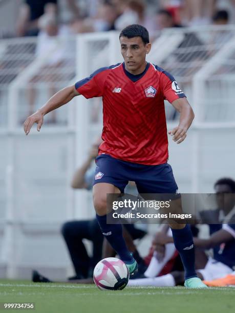 Junior Alonso Mujica of Lille during the Club Friendly match between Lille v Reims at the Stade Paul Debresie on July 14, 2018 in Saint Quentin France