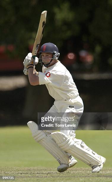 Mark Wallace of the E.C.B.N.A. In action during the one-day match between the England Cricket Board National Academy and the South Australia second...