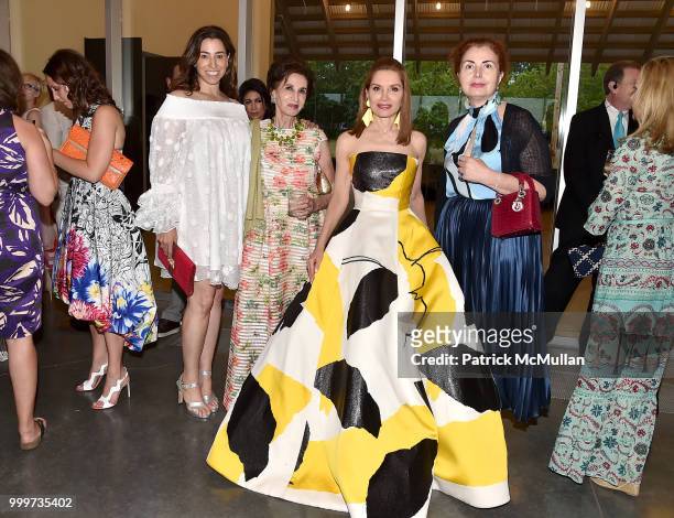 Alexandra Stanton, Donna Stanton, Jean Shafiroff and Sana Sabbagh attend the Parrish Art Museum Midsummer Party 2018 at Parrish Art Museum on July...