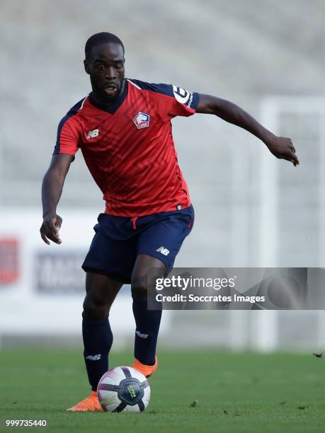 Jonathan Ikone of Lille during the Club Friendly match between Lille v Reims at the Stade Paul Debresie on July 14, 2018 in Saint Quentin France