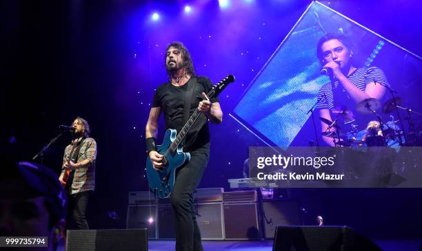 Foo Fighters perform on stage during their "Concrete and Gold" tour at Northwell Health at Jones Beach Theater on July 14, 2018 in Wantagh, New York.